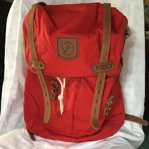 Fjallraven medium rucksack, red